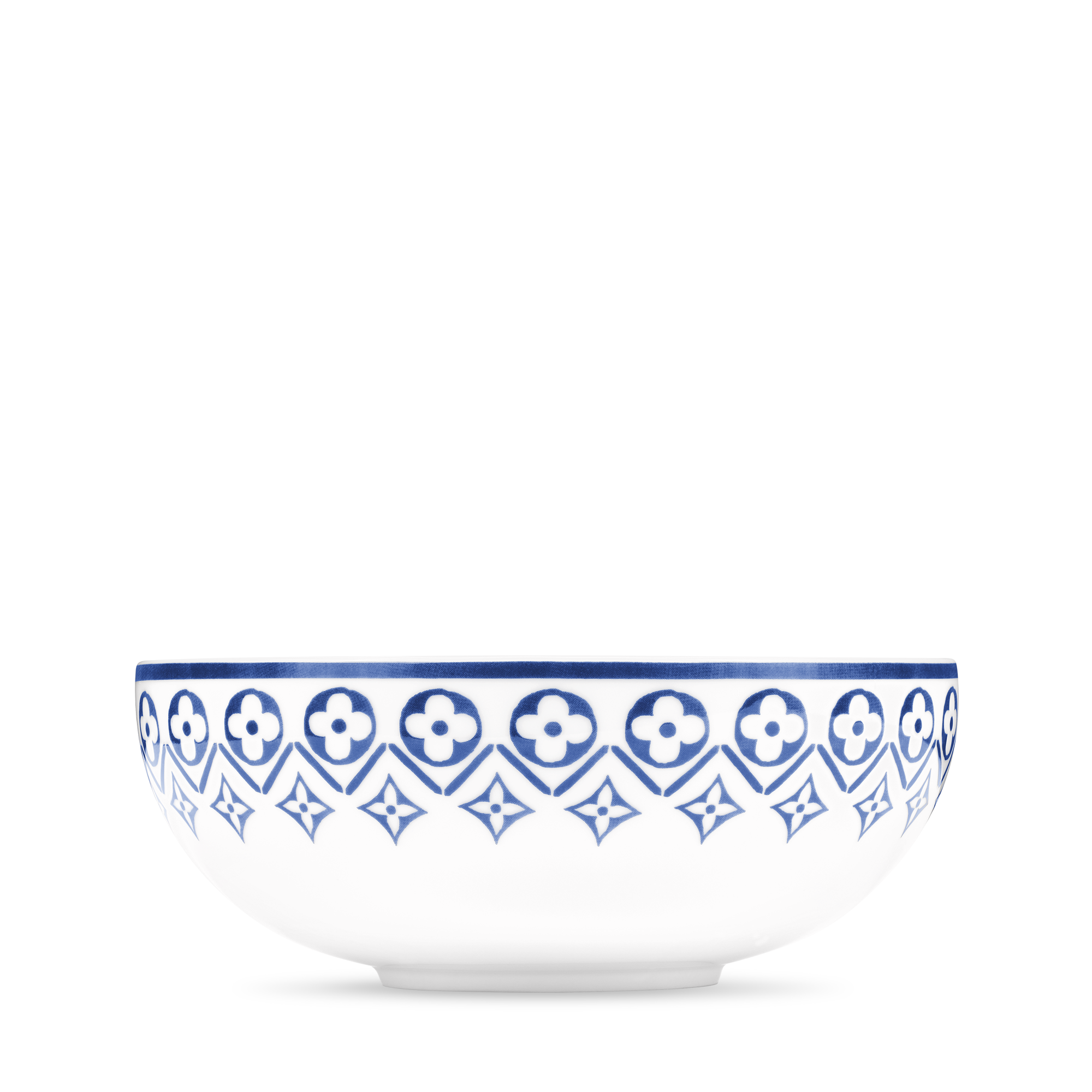 Large Bowl Monogram Flower Tile - Home and Art of Dining R95653